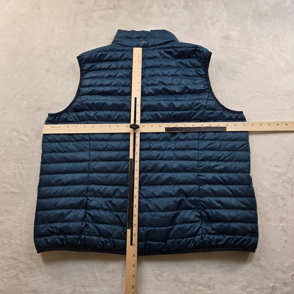 Eddie Bauer Down Puffer Vest Mens 2XL Blue‎ Quilted EB650 Fill Power